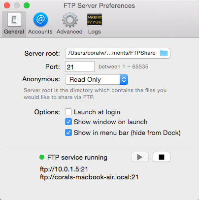 mac os x ftp server