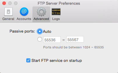 FTP Server for macOS