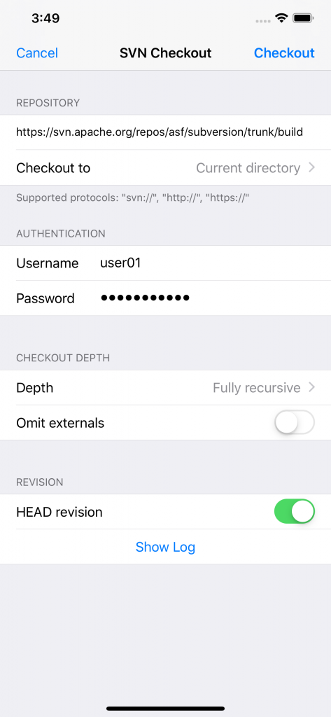 iSVN checkout