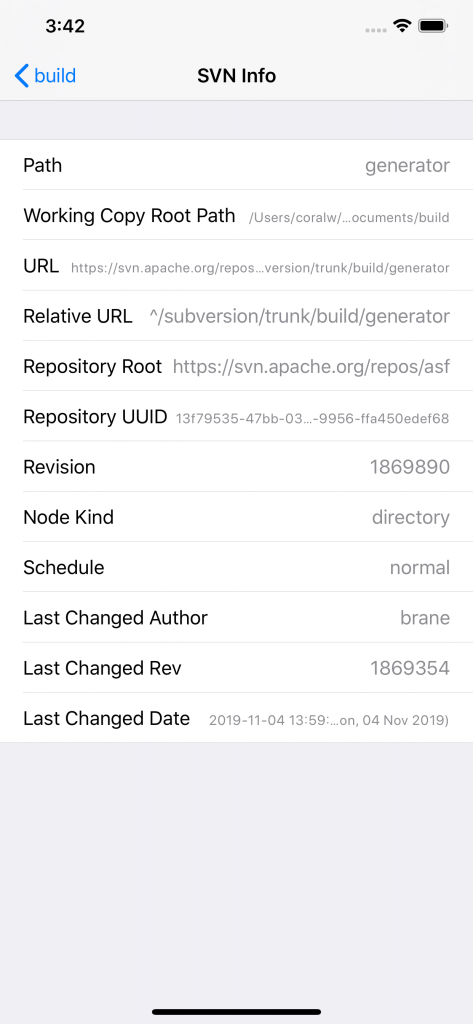 iSVN info